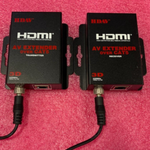 Lot 2 HDMI Extender Over Cat5e/Cat6 1080P 3D Transmitter Receiver HDAV