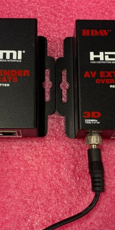 Lot 2 HDMI Extender Over Cat5e/Cat6 1080P 3D Transmitter Receiver HDAV
