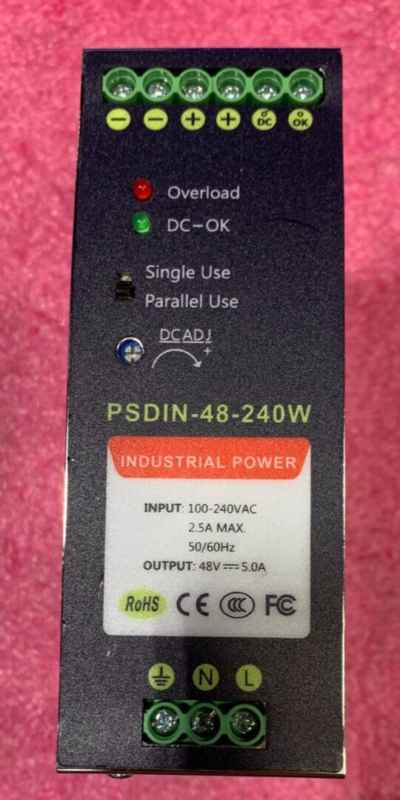 Tycon Power PSDIN-48-240W 48V 240W DIN-Rail Industrial Switching Power Supply