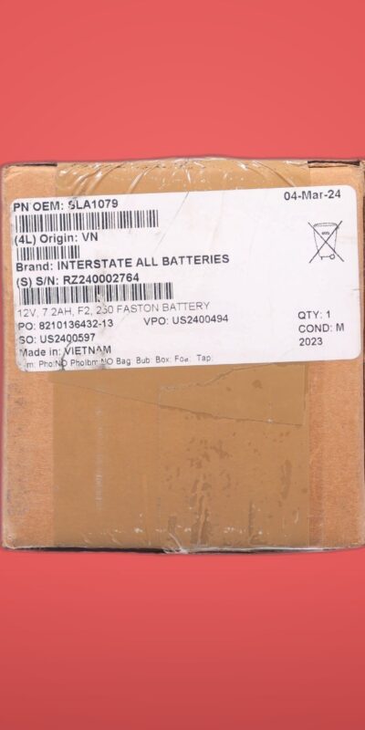 Interstate SLA1079 12V 12Ah Sealed Lead Acid Replacement Battery