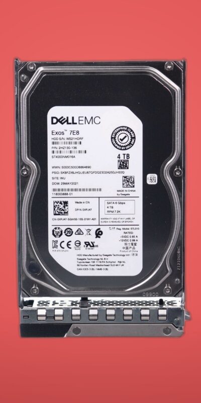 Dell/Seagate Exos 7E8 4TB 7.2K RPM SATA 6GB/s 3.5" Enterprise HDD - ST4000NM016A
