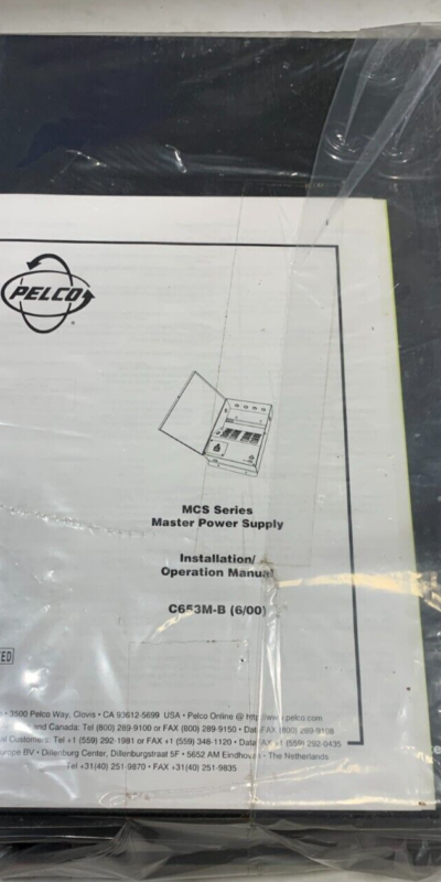 Pelco MCS4-2 Master CCTV Camera Power Supply 120W 4-Channel 24VAC