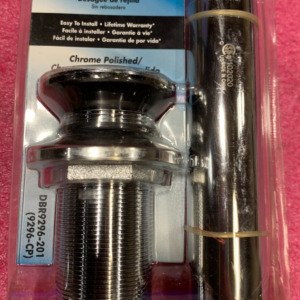 Decolav 9296-CP Chrome Grid Drain for Bathroom Sink No Overflow Waste