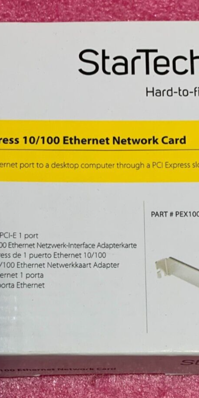 StarTech PEX100S PCIe 1-Port 10/100 Fast Ethernet Network Adapter NIC