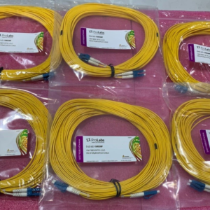 Lot 6 ProLabs 15m LC-LC OS2 9/125 SMF Duplex Fiber Optic Patch Cables OFNR