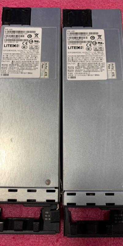 Lot 2 Cisco LiteOn 715W Switch Power Supplies C3KX-PWR-715WAC PA-1711-1-LF