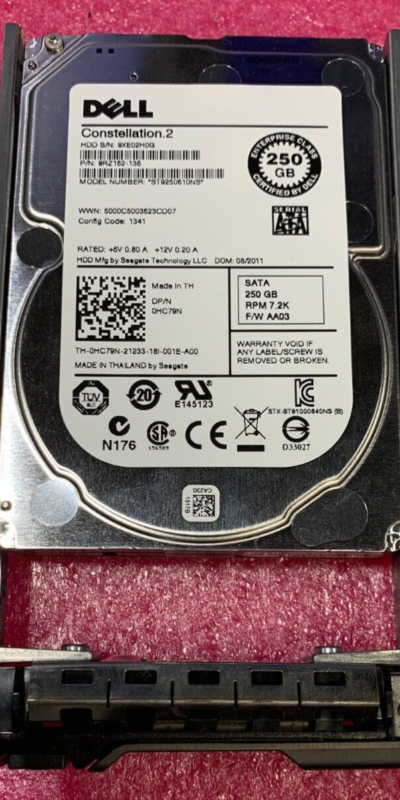 Dell 250GB 2.5" 7200RPM SATA HDD ST9250610NS HC79N w/Tray â€“ Tested