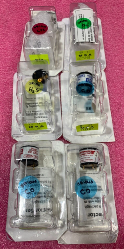 MSA Gas Sensors Lot of 6 711306 711307 10024247 10025940 New in Box
