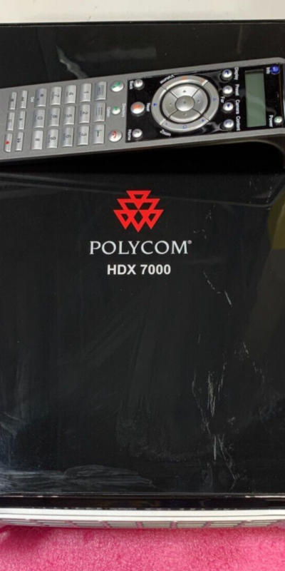 Polycom HDX 7000 HD Video Conferencing Codec + Remote & PSU Tested