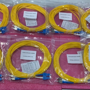 Lot 8 FC/UPC-SC/UPC SM Duplex Fiber Patch Cables 10m 8.3/125 OFNR 2.0mm