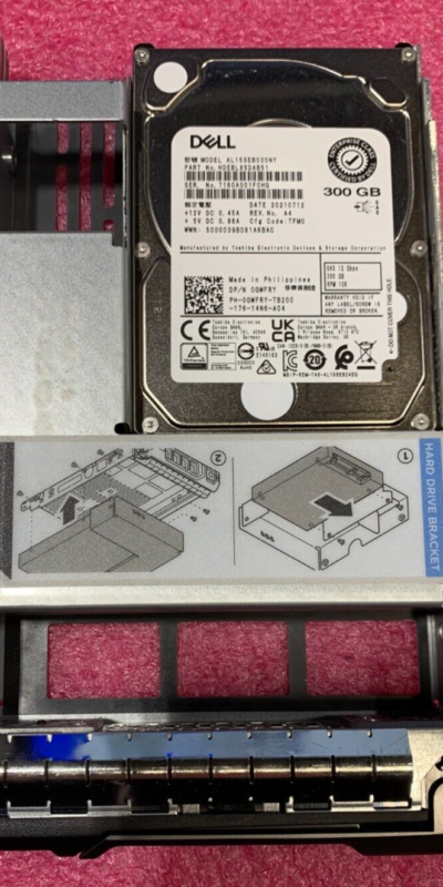 Dell 300GB 10K SAS 12Gbps 2.5in Enterprise HDD AL15SEB030NY GWFRY Tray
