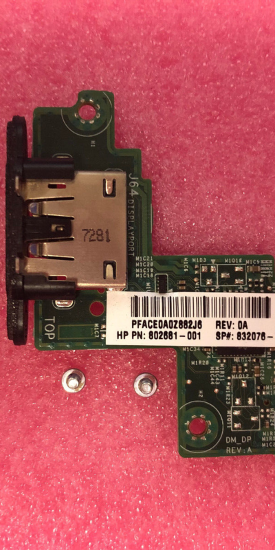 HP 802681-001 DisplayPort I/O Daughterboard w/ Screws for EliteDesk 600 G1