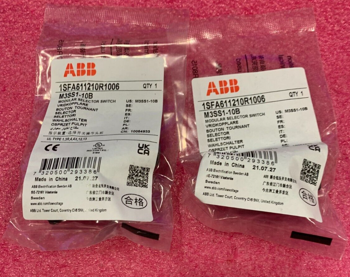 ABB M3SS1-10B Modular Selector Switch 1SFA611210R1006 Lot 2 NEW