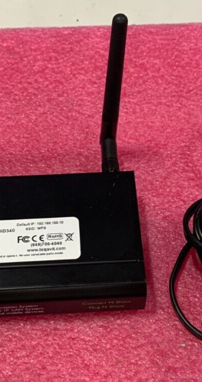 TEQ WiD340 Wireless Presentation System HDMI VGA WiFi Video Audio over IP