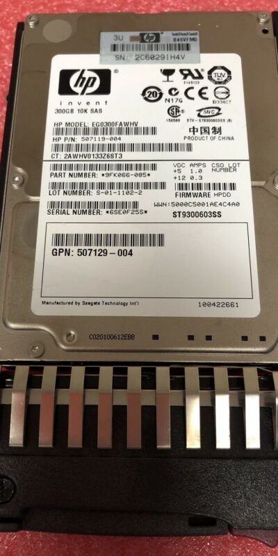HP 300GB 10K 6Gb/s SAS 2.5" SFF HDD w/Tray 507127-B21 507119-004 ProLiant
