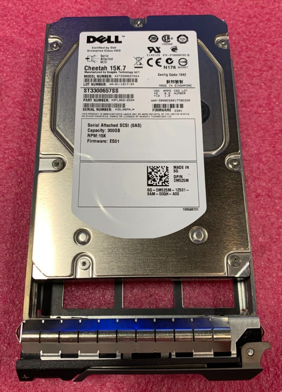 Dell 300GB 15K 6Gbps SAS 3.5" HDD ST3300657SS +Tray M525M 0M525M Tested