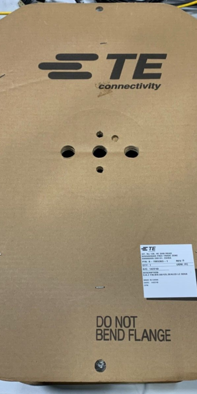 TE Connectivity 150m OM2 50/125µm Duplex Fiber Optic Cable 995239-2 NEW