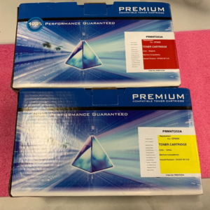 Lot of 2 Premium Compatible For HP CP3525 Magenta & Yellow PRMHT252A/253A