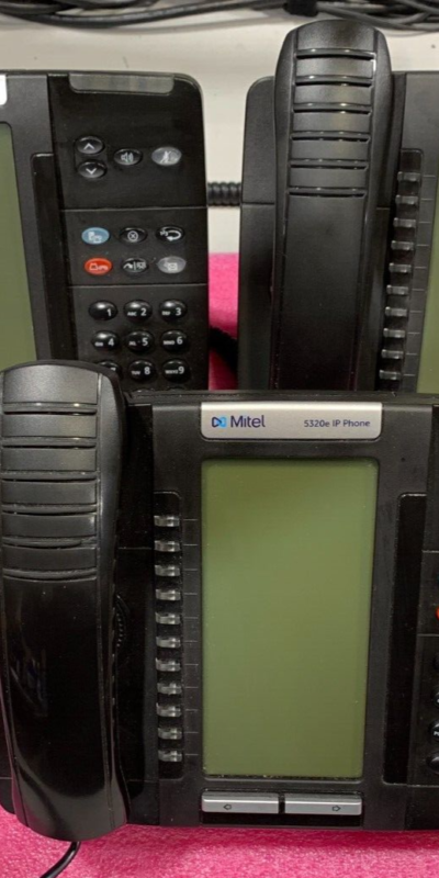 Lot Of 3 Mitel 5320e IP Backlit Charcoal Business Phones 50006634