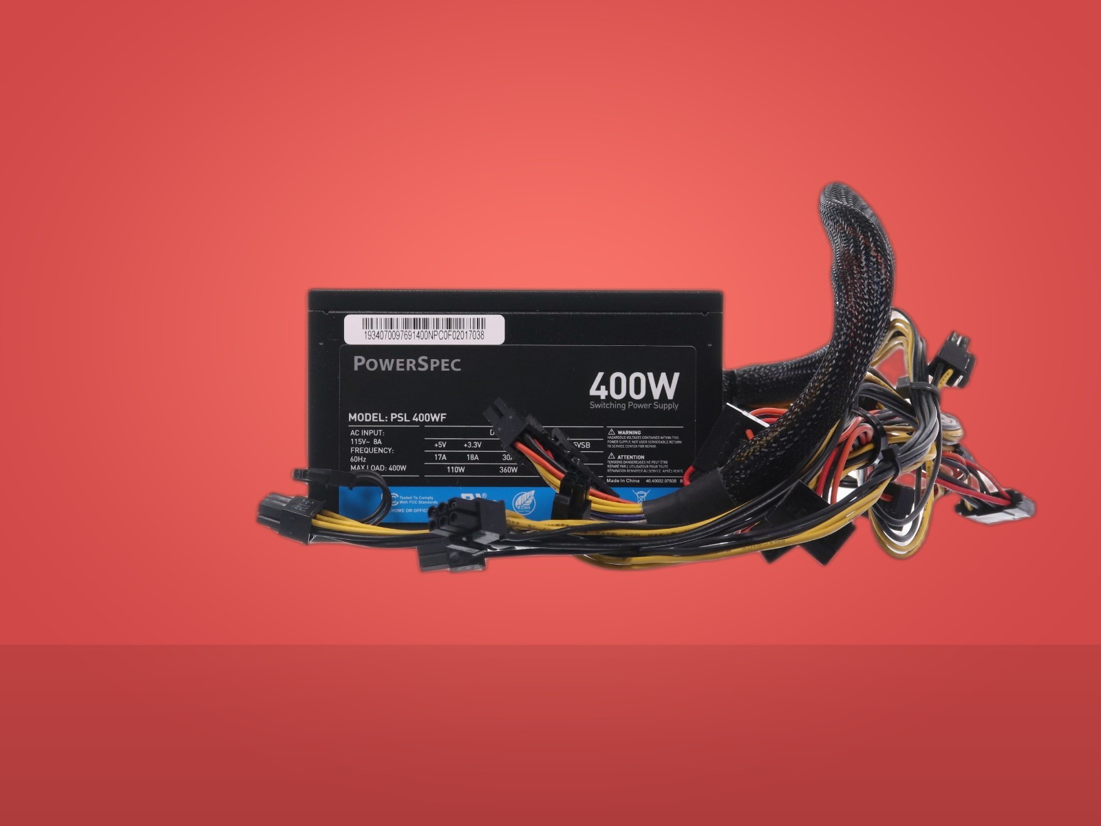 PowerSpec 400W Replacement ATX 2x PCIe Graphic Card Upg Computer PC Power Supply