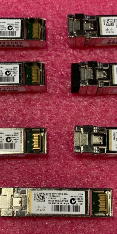 Lot 7x Cisco DS-SFP-FC16G-SW 16G FC SFP 850nm Transceivers Tested