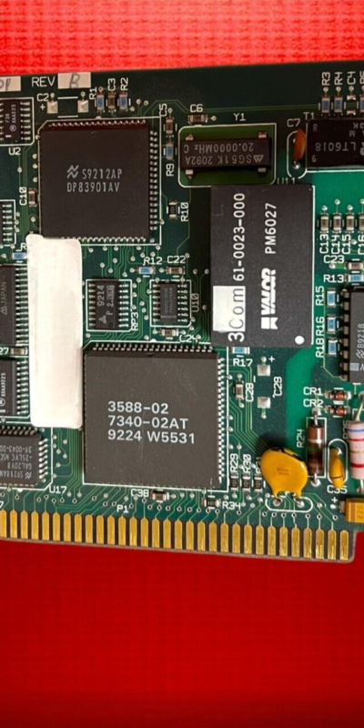Vintage 3Com EtherLink II 16-bit ISA Network Card | ASSY 8772-01 Rev A | Retro
