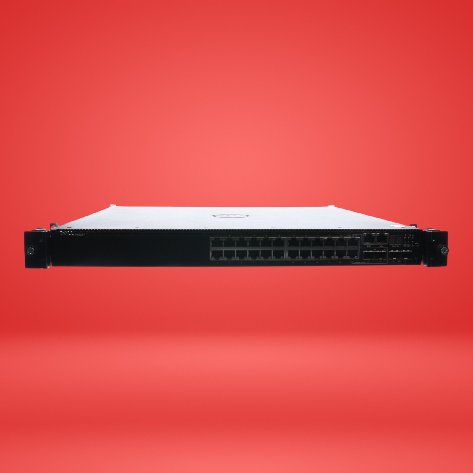 Dell Networking N3024P 24Port GbE PoE Gigabit Ethernet Switch 2xSFP W/AC Adopter
