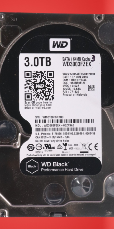 Western Digital WD Black 3.0TB Internal 7200RPM 3.5" WD3003FZEX Hard Drive