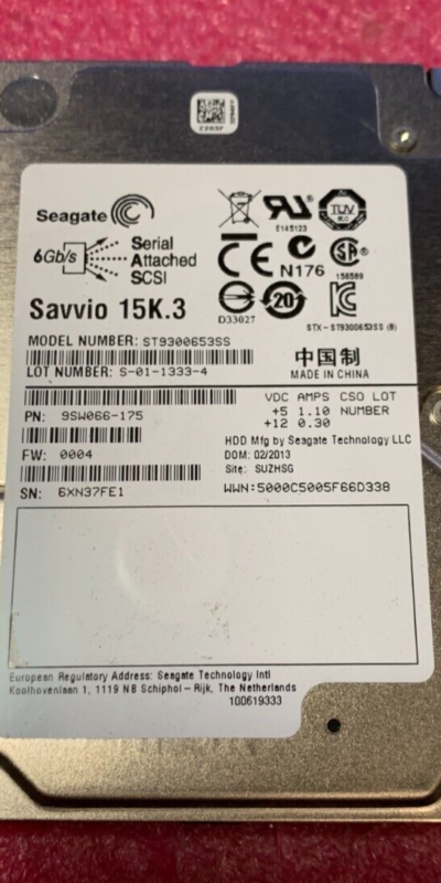 Seagate ST9300653SS 300GB 15K 2.5in SAS 6Gbps Enterprise HDD