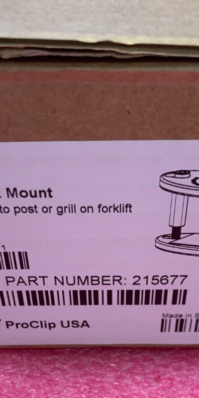ProClip Forklift Clamp Mount 215677, 3.375x5.125in, No Arm, USA Made