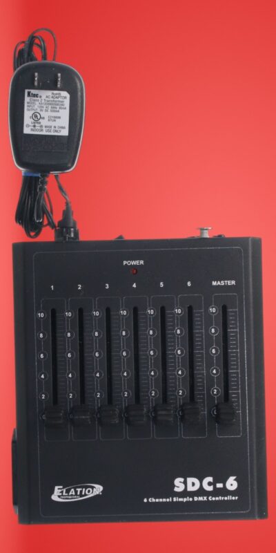Elation SDC-6 6-Channel DMX Lighting Controller CG01US9 WITH/ AC ADAPTOR
