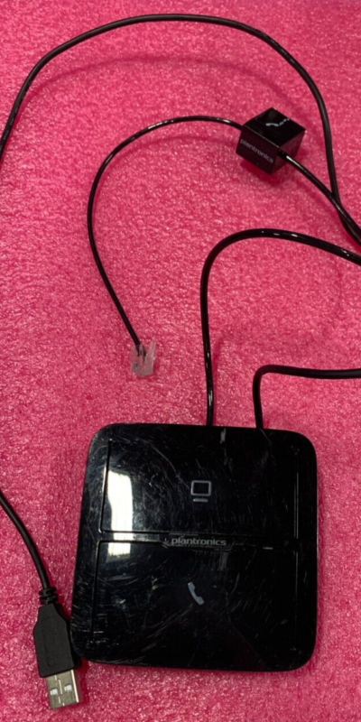 Plantronics Poly MDA220 USB Desk Phone & PC Softphone Headset Switch Adapter