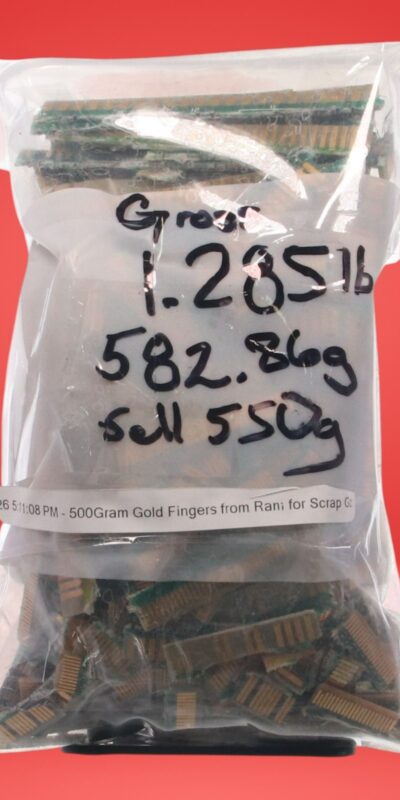 550Gram Gold Fingers from Ram for Scrap Gold Recovery