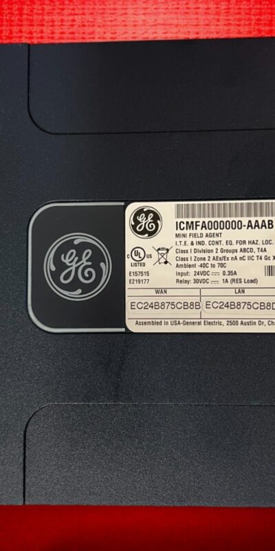 GE ICMFA000000-AAAB Mini Field Agent Industrial IoT Edge Gateway Cl I Div 2