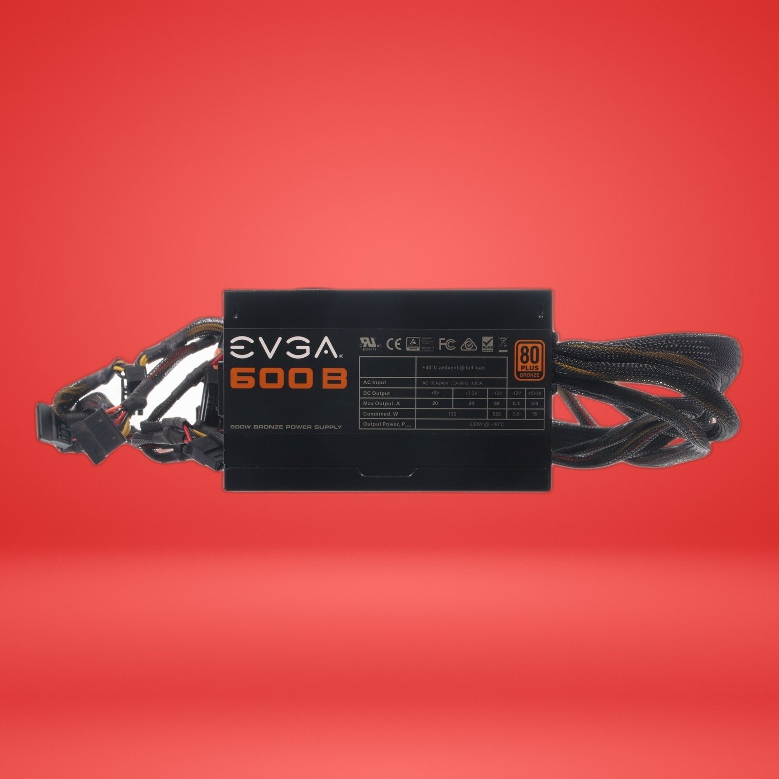 EVGA 600B 600W PSU 600W BRONZE POWER SUPPLY