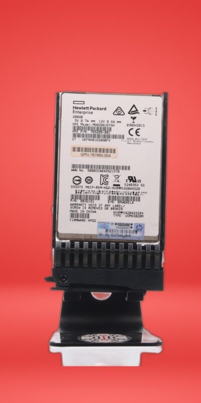 HP 200GB SAS12 2.5" SSD 779164-B21 780430-001 MO0200JEFNV in HPe Tray White