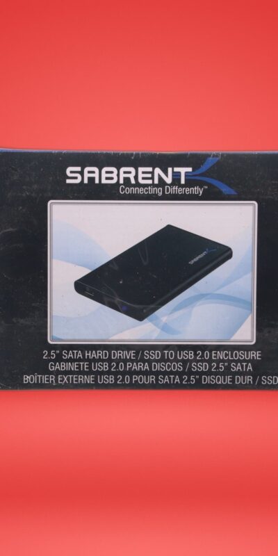 Sabrent SATA 2.5 Inch Hard Drive/SSD To USB 2.0 Enclosure W/AC Adapter