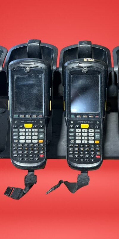 4x Motorola Zebra MC9596-K Handheld 1D/2D Barcode Scanners + Cradle Stand