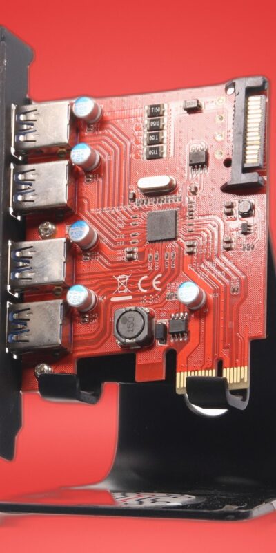 4-Port USB3.0 Expansion Card, PCI-E 5Gbps 4-Port SATA Power Port PC USB3.0