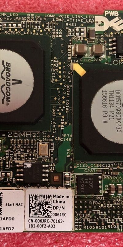 Lot of 2 Dell Broadcom 5709S Quad-Port 1GbE PCIe Server NIC 006JRC