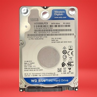 Lot 10 WD Blue 500GB 2.5in SATA 6Gb/s 7mm HDD WD5000LPCX - Tested