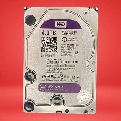 WD Purple 4TB 3.5" Surveillance HDD SATA 6Gb/s DVR NVR Hard Drive