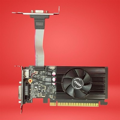 MSI GeForce GT 710 2GB DDR3 PCIe Graphics Card HDMI DVI VGA Low Profile