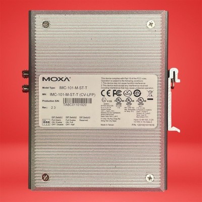 Moxa IMC-101-M-ST-T Industrial Ethernet 100Base-TX to Fiber ST Media Converter