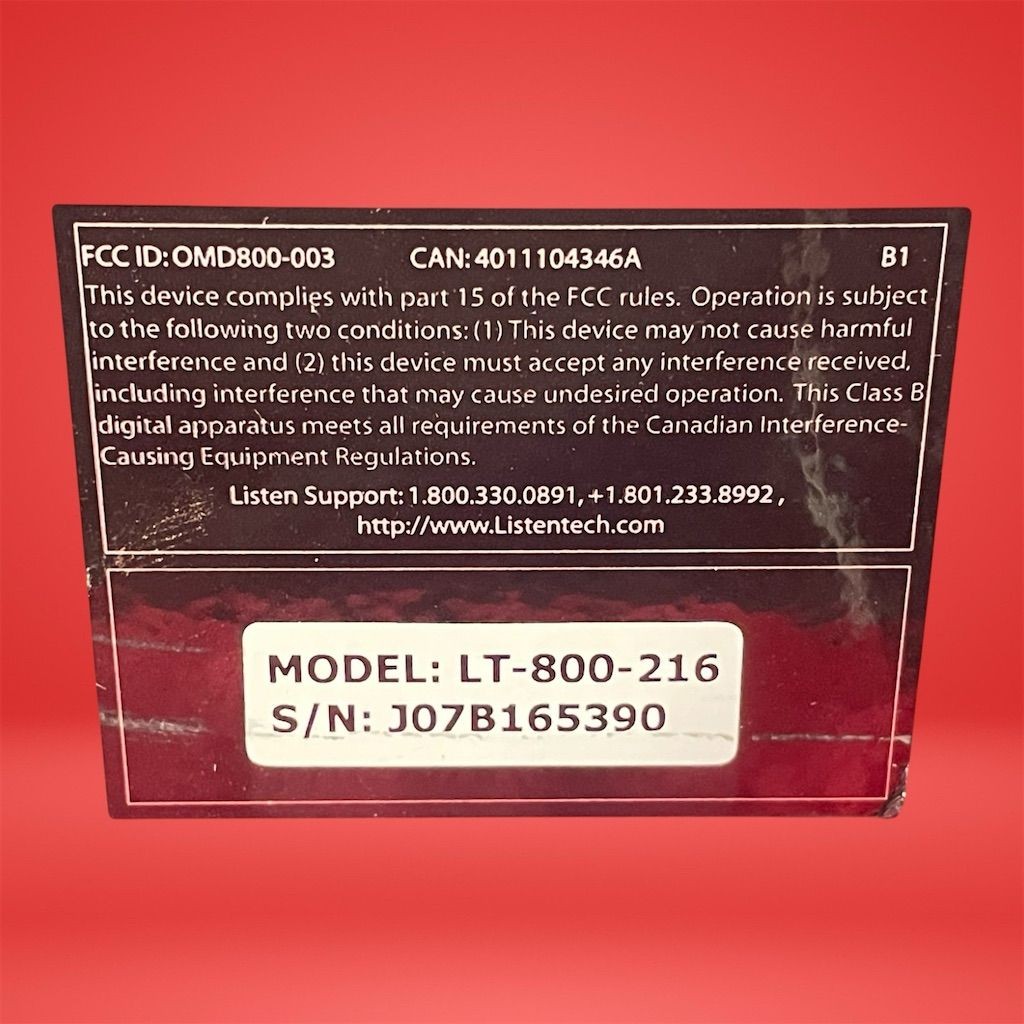 Listen Technologies LT-800-216 RF Transmitter & Audio Mixer 216 MHz UHF - Image 6