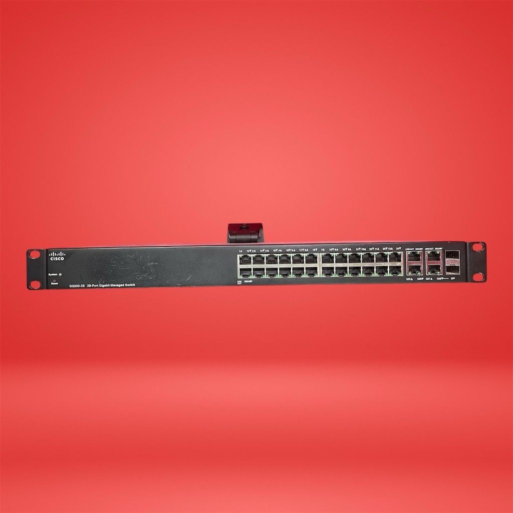 Cisco SG300-28 28-Port Gigabit Managed Network Switch Rack Mountable - Image 5