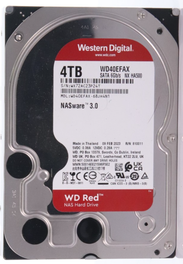 Western Digital Red 4TB WD40EFAX 256MB SATA 3.5" Internal HDD Hard Disk Drive