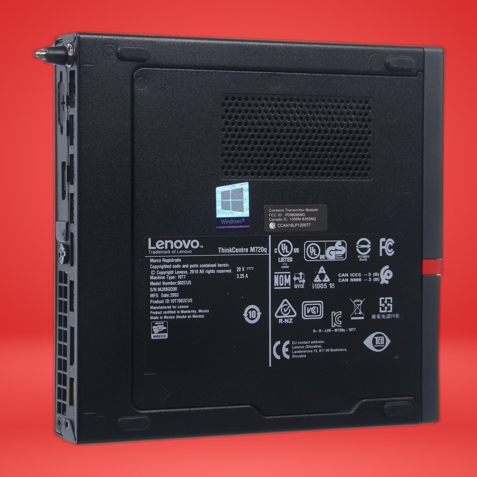 Lenovo ThinkCentre M720Q Core i5-9400T 16GB RAM 256GB SSD Win11Pro W/ AC Adapter - Image 8
