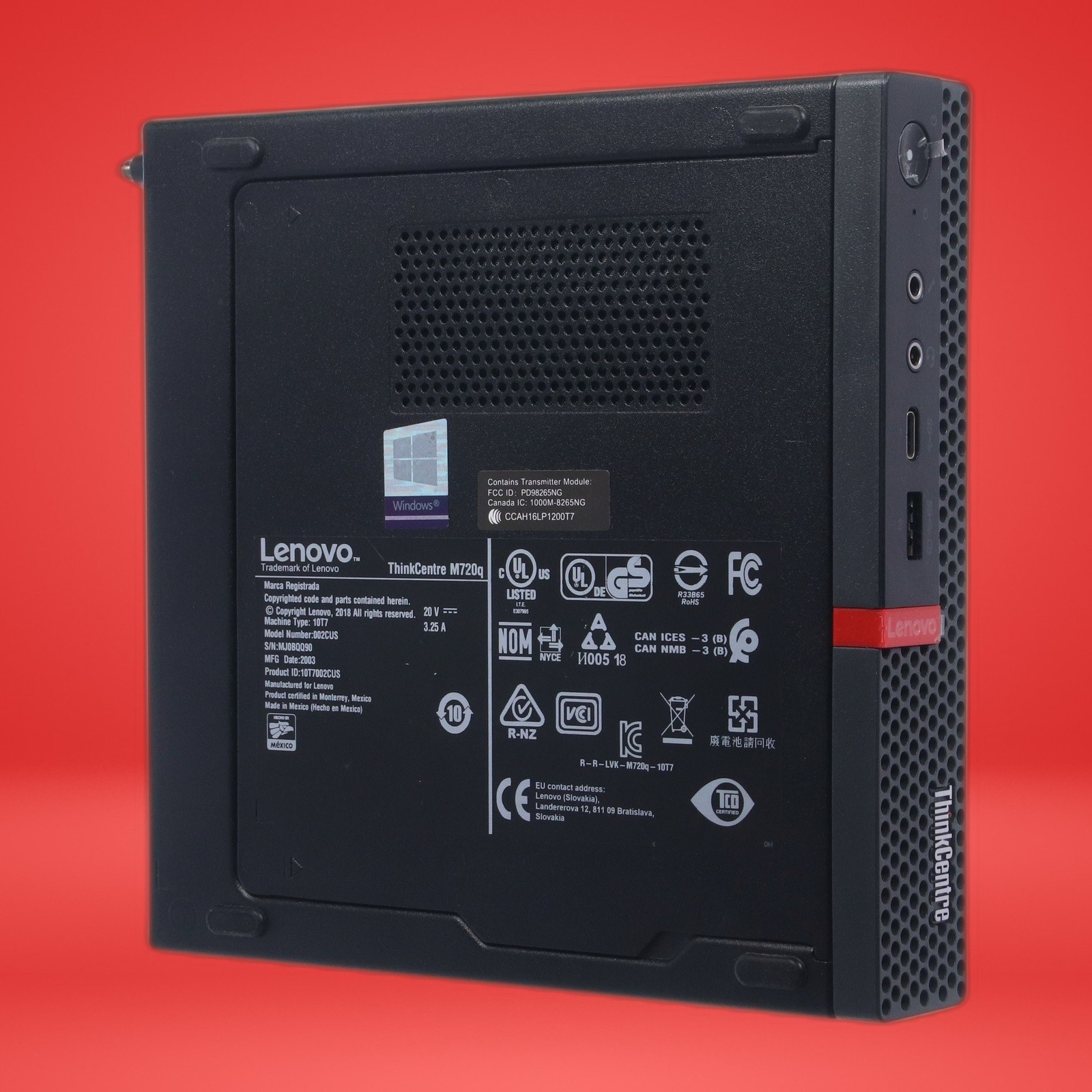 Lenovo ThinkCentre M720Q Core i5-9400T 16GB RAM 256GB SSD Win11Pro W/ AC Adapter - Image 10