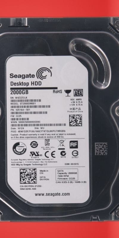 SEAGATE ST2000DM001, 1ER164-501, WU, , SATA 2TB W4Z2ZGLK DESKTOP HDD